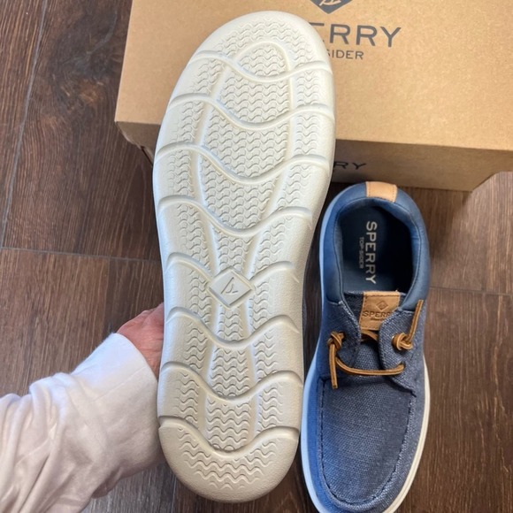 🆕 Women’s Sperry’s Blue Captain's Hemp Moccasins Boat Shoe SZ 9 - Picture 6 of 7